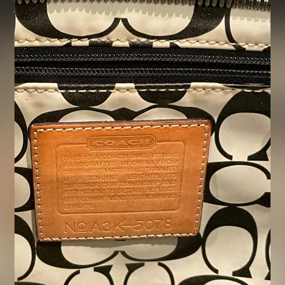 COACH REHAB Project Red and Navy Blue Tote Bag AND Red Patent Long Wallet SET - Picture 5 of 14